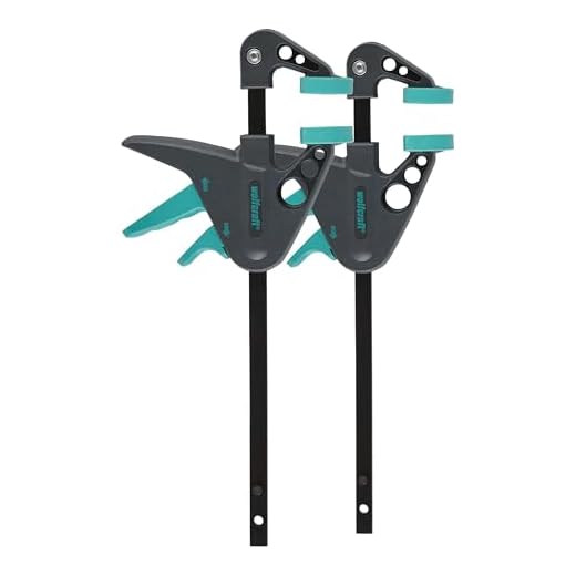 Wolfcraft 3455100 - sargentos monomanuales, 40 mm largo 110 / 210 mm - 2 unidades