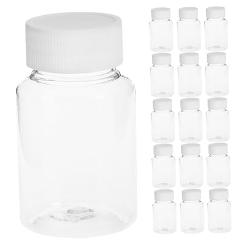 ELAYARD 22 piezas Botellas Plásticas Transparentes Boca Ancha Recargables para Líquidos Contenedores Viaje Cosméticos Multipropósito