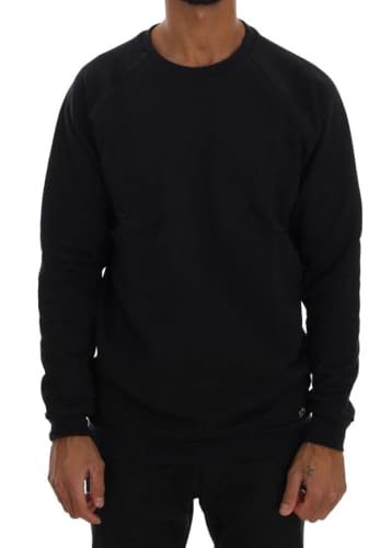 Daniele Alessandrini Chic Dark Blue Crewneck Cotton Men's Sweater