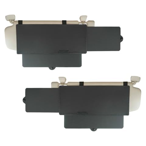 Car Visor Sunshade, WANPOOL Car Visor Anti-Glare Sunshade Extender for Front Seat Driver and Passenger - 2 Pieces (Black) Cover