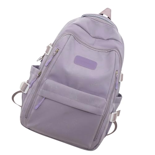 Sac à dos imprimé ours violet de grande capacité pour école et loisirs ados
