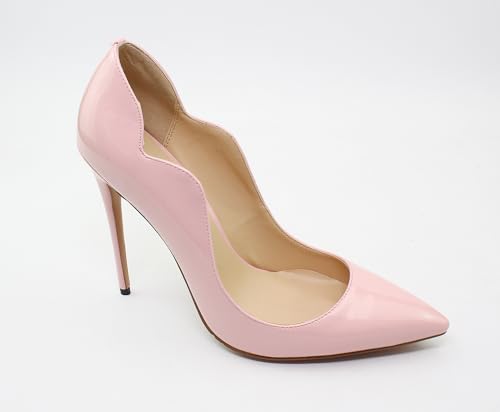 Women's Pointed 4.7 Inch Wave Sexy Stilettos Large Size High Heels Party Party Work Shoes3