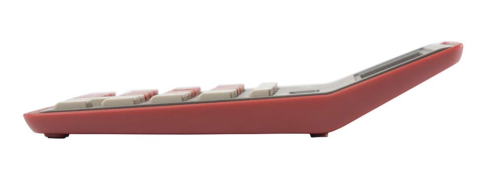 Genie 840 DR 10-cyfrowy kalkulator stołowy; Dual-Power (bateria słoneczna i bateria); kompaktowa konstrukcja; ciemnoczerwony