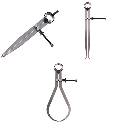 Fenteer Calibrador Interior De Precisin + Calibrador Exterior Juego De Calibrador Divisor 200 Mm / 8