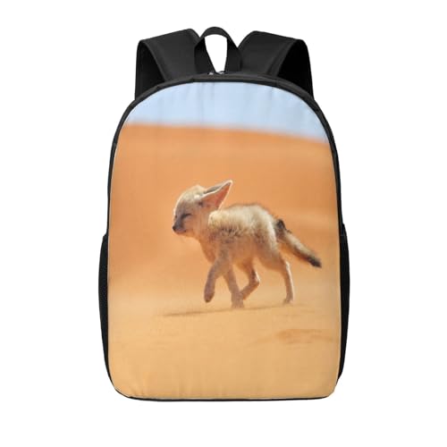 Fennec Fox Desert Backpack, 17 Inch Travel Business Laptop Backpack For Women Men