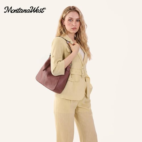 Image of Montana West Hobo Bags for Women Top Handle Satchel Shoulder Purse Bucket Handbag