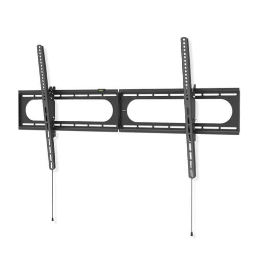 Hama TV Wandhalterung neigbar, Slim (TV Wandhalterung 37-120 Zoll, VESA 50x50 bis VESA 1100x600, bis 100kg, geringer Wandabstand, mit Fischer-Dübeln & Bohrschablone) schwarz