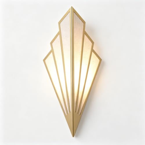Aplique de pared Art Deco de lino para iluminar y decorar tu dormitorio