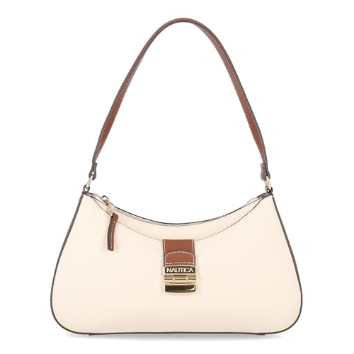 Image of Nautica Voyager Hobo Bag for Women, Vegan Leather Women's Purse, Large Shoulder Handbag with Zipper Closure
