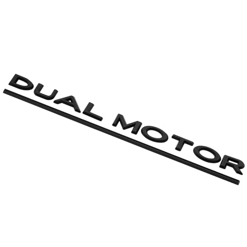 Dual Motor Emblem Sticker for Tesla, ABS Underline Badge Letters
