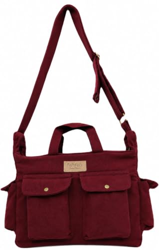 Image of ROUGH Canvas Cotton messenger bag.15'' Lap top. Large size 36x27x11 cm(12Ltr) Metal zipper closure. Allround pockets. Vintage look. Antique fittings.Sustainable