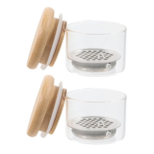 ABOOFAN 2 piezas recipientes de vidrio para manicura