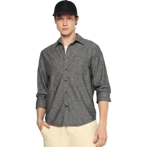 Image of Gap Men Slim Fit Full Sleevesd Collared Chambray Shirt