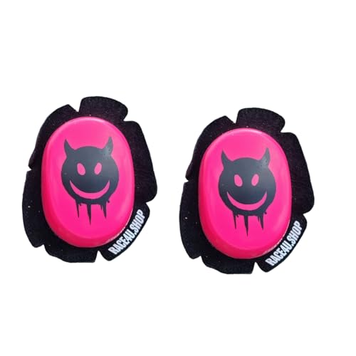 Generisch Rac4u.Shop Premium Knieschleifer - optimaler Abrieb & lange Haltbarkeit | Motorrad Kneeslider ideal für die Rennstrecke und Straße - Set Teufel