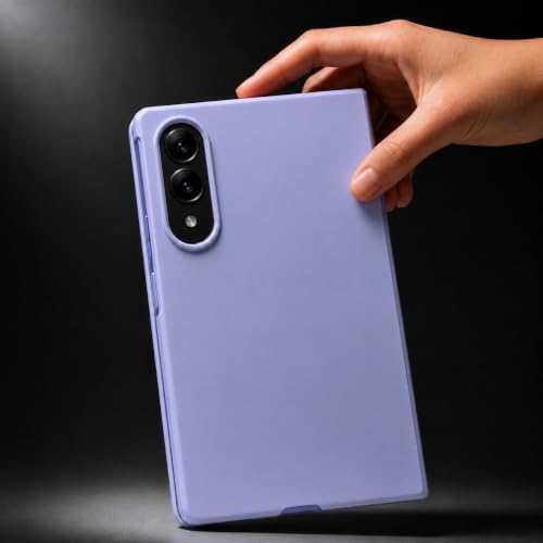 Image of amazon basics Slim Matte Hard PC Back Cover Case for Samsung Galaxy Z Fold 8 with Integrated Hinge Protection and Smooth Anti-Fingerprint Finish (Midnight Purple)