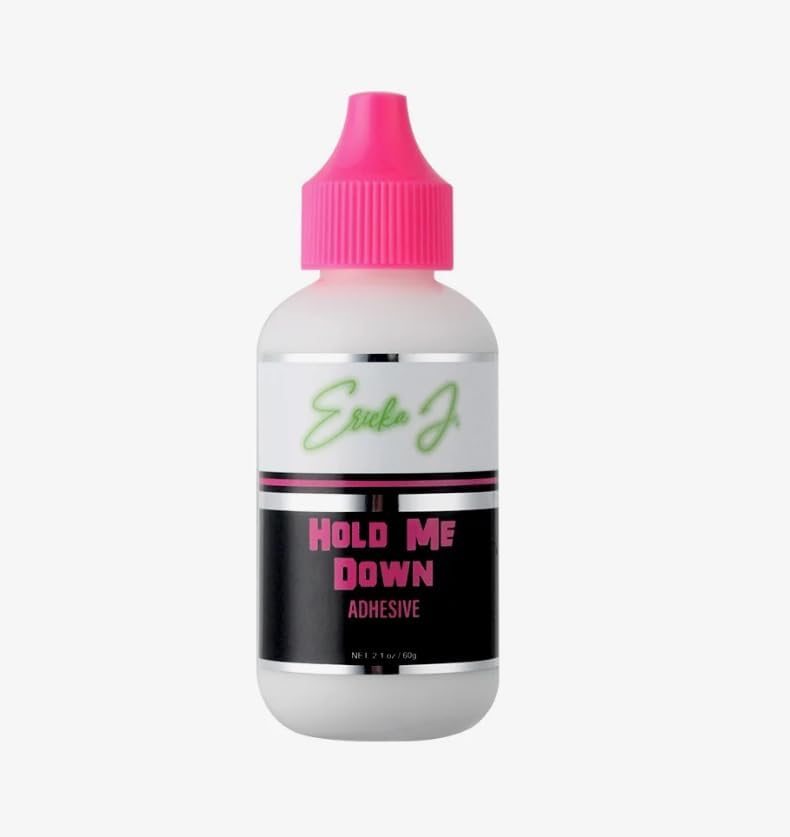 Ericka J. Hold Me Down Adhesive - Waterproof Lace Wig Glue for Strong Hold, Quick Drying, Sweat & Water Resistant – Sensitive Skin Friendly (60g / 2.1 oz, Watermelon)