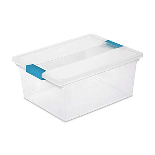 Sterilite Clear Deep Plastic Storage Tote Container Bin With Latching ...