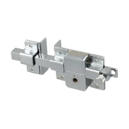 Serrure à clé en croix robuste au design authentique argenté 203 cm