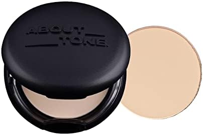 [ABOUT TONE] Blur Powder Pact 9g / 0.32oz - Pressed Powder Pact with Mirror and Powder Puff | Setting Powder | Face Powder | Makeup Powder | Finishing Powder | Compact Powder | Sebum Control (02 LIGHT)