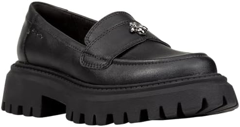 Geox J MAQUINNENS Girl E Moccasin, Schwarz, 39 EU