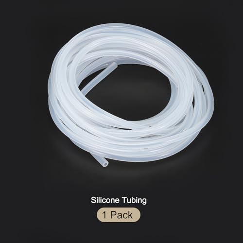 Image of 1m(3.3ft) 4mm(0.16 inch) ID x 7mm(0.28 inch) OD Silicone Tubing Clear Industrial Plastic Tubing Pure Silicone Hoses for Pump Siphoning Draining Irrigation Brewing