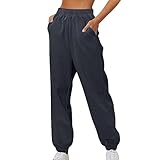 Genérico Pantalones Casuales Rectos 2024 De Algodón Pantalone De Trabajo Mujer Pantalon Pana Cintura Alta Pantalon Trekking Regalos Originales para Muje con Bolsillos Pantalón Gris Oscuro XXL