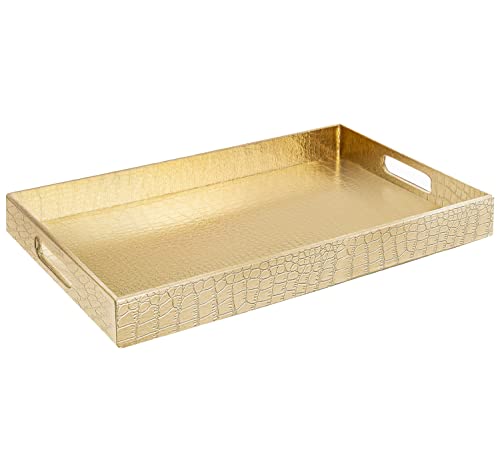 Home Redefined 17.5'x12' Gold Glossy Crocodile...