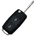 Replacement Key Fob Shell Compatible with Volkswagen 2 Button Remote Flip Folding Car Key Shell for VW MK4 Bora Golf 4 5 6 Passat Polo Bora Touran Key Fob Shell.