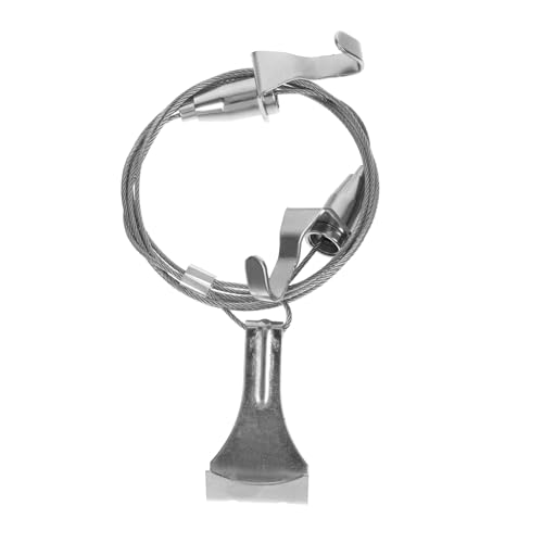 Toyvian 可調節鋼製掛画ワイヤー 額縁吊り具付き 調整可能フック展覧会用 重量対応写真フレームハンガー