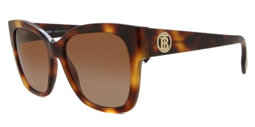BURBERRY BE 4345 331613 Light Havana Plastic Square Sunglasses Brown Gradient Lens2
