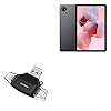 BoxWave Smart Gadget Compatible with Blackview Oscal Pad 18 – AllReader SD Card Reader, microSD Card Reader SD Compact USB – Jet Black
