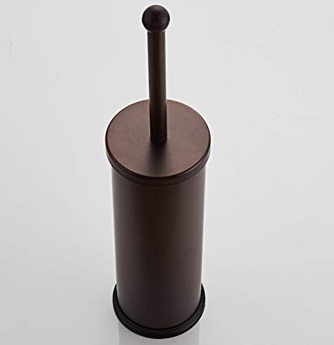 Image of Bronze Toilet Plunger with Holder for Bathroom Metal Canister Holder Drip Cup, Heavy Duty, Deep Cleaning,Quick Dry Bronze