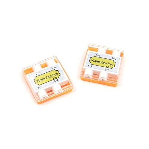 Dnyta 2pcs Violin Pitch Pipe Four-Holes Tuning Mouth-Blown Tuner Musical Instrument Accessories