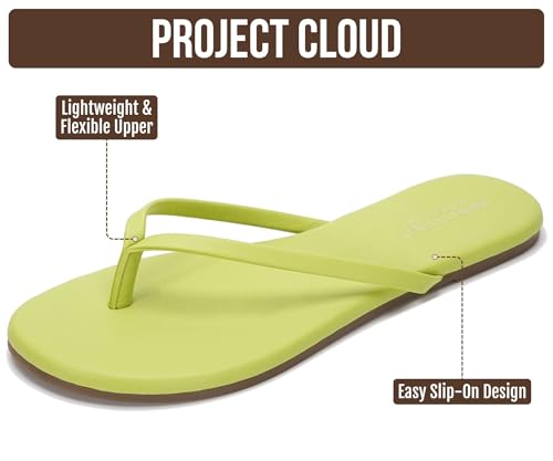 Image of Project Cloud Flip Flops for Women Footwear- Lightweight and Memory Foam Insole Sandals for Women 2026 - Durable Non-Slip Beach Essentials Flats for Women Sandals (Foundations)