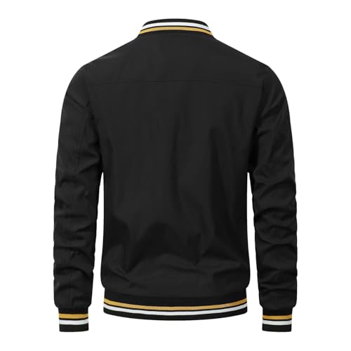 Kinkia Men's Light Bomber Jacket Casual Zip Up Long Sleeve Slim Fit Windbreaker Jackets Coat with Pockets2