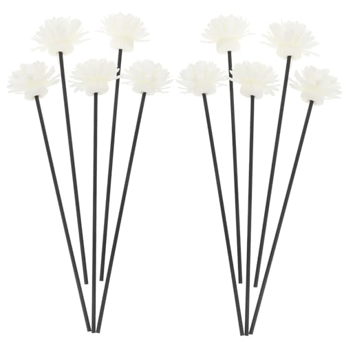 GRIRIW 10 Pack Diffuser Sticks Flower Fragrance Fake Diffuser Rods for Bottles