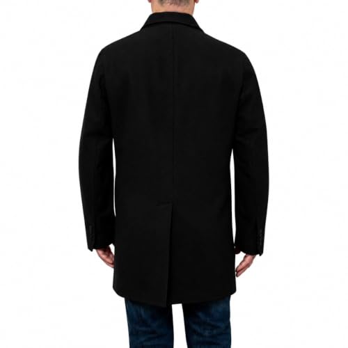Image of LONDON FOG Men's Top Coat - Classic Fit Winter Coat, Signature Wool-Blend Men's Overcoat, (Regular & Big-Tall Sizes)