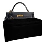 Meenda Purse Organizer Insert for Kelly 32 Sellier Bag Handbag, Faux suede soft and smooth, lightwei