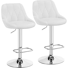 Yaheetech Juego de 2 Taburetes de Bar de Altura Aj...