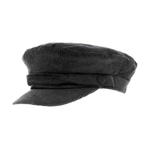 The Hat Company Lennon Cord Mariner/Breton Cap (UK, Numeric, 7 1/4, Black)