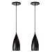 One-Light Adjustable Mini Pendant with Perforated Metal Shade, Brushed Nickel Finish 2-Pack