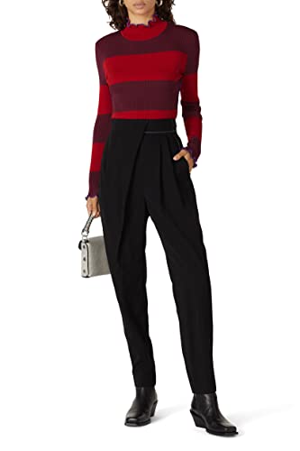 Image of Rent The Runway Pre-Loved Ruffle Trim Striped Sweater