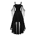 LVOFTJU Halloween Costumes for Women Adult,Witch Costume Women Witch Dress 2025 Plus Size Renaissance Medieval Vampire Outfit Black Butterfly Sleeve Mesh Gothic Outfits,XL