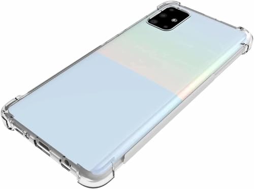 Image of BOXXO Flexible Back Cover for Samsung Galaxy A51 | Back Cover Transparent Clear Shockproof Case Four Corner Protection | Slim Protective Mobile Phone Cover for Samsung Galaxy A51
