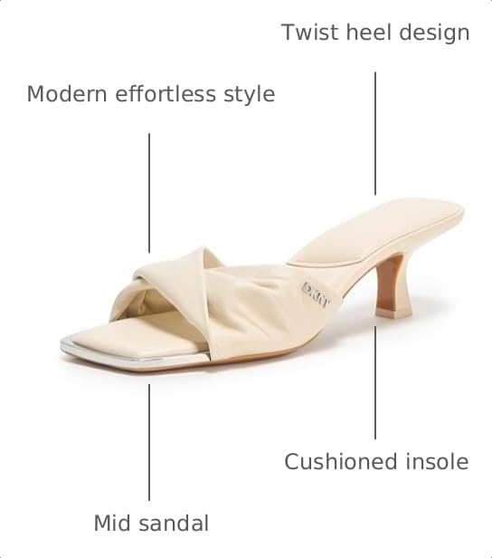 Image of DKNY Womens Jolaine Twist Heel Sandal Mule