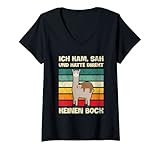 Photo Gallery donna ich kam sah und hatte direkt keine bock faultier lama maglietta con collo a v Photo Gallery donna ich kam sah und hatte direkt keine bock faultier lama maglietta con collo a v