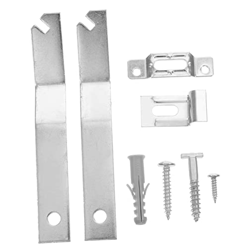 Image of POPETPOP 2sets Picture Hanging Kit Security Hooks of Durable Hangers for Frames Mirrors and Wall Art Easy Install Hardware for Decor