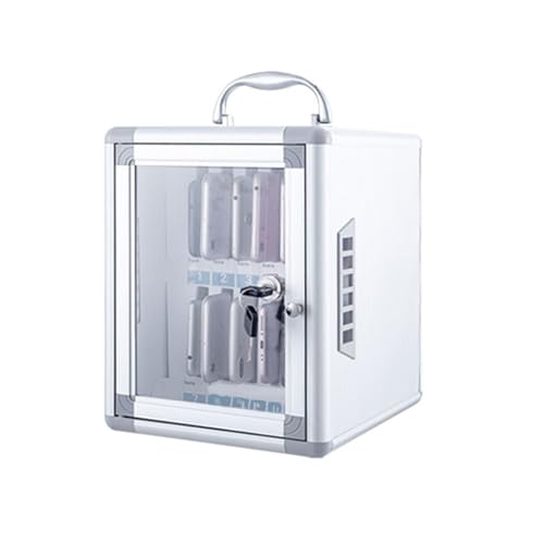WOTZOV Taquilla Móvil De Aluminio con Asa Portátil Y Cerradura con Llave, De 12 A 60 Compartimentos, Escuela, El Tiempo En Familia, Fiestas Y Eventos: Una Solución De ALM，21x24x27cm/8x9x11i