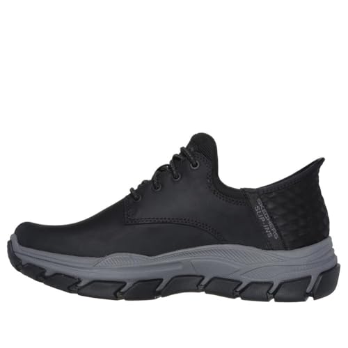Image of Skechers Men's Respected - Garrett Leather Round Toe Bungee Lace Slip-Ins