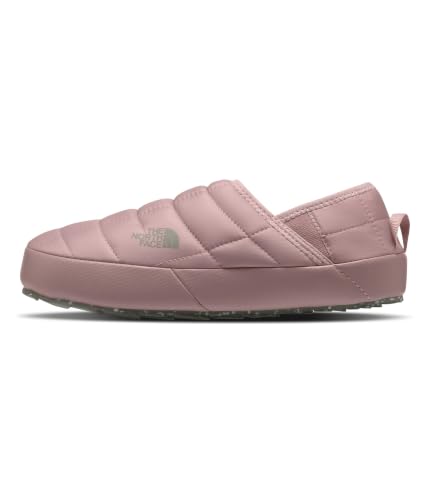 Image of The North Face Thermoball Trac Mule V Winter Shoe, Metal Pnk /Stone Slab, 8 | Insulated & Water Repellent, Rubber Outsole